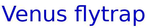 Venus flytrap & the bug フォント